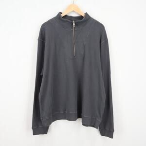 American Giant Men's French Rib Half Zip Sweatshirt Dark Charcoal 2XL NWOT